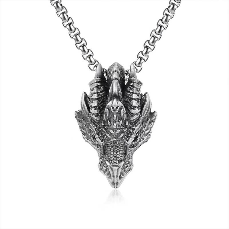 Vintage New Street Hip Hop Dragon Animal Necklace