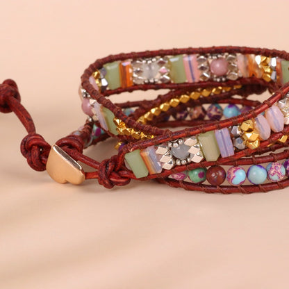 Bohemian Creative Rosestone Multi-layered Beaded Bracelet