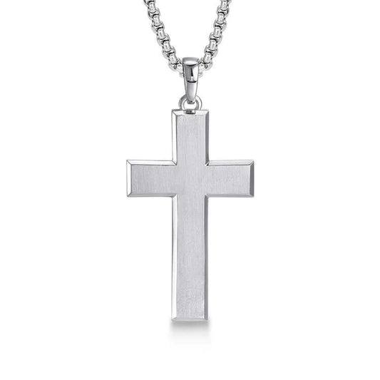 Fashion Stainless Steel Cross Necklace Simple Pendants