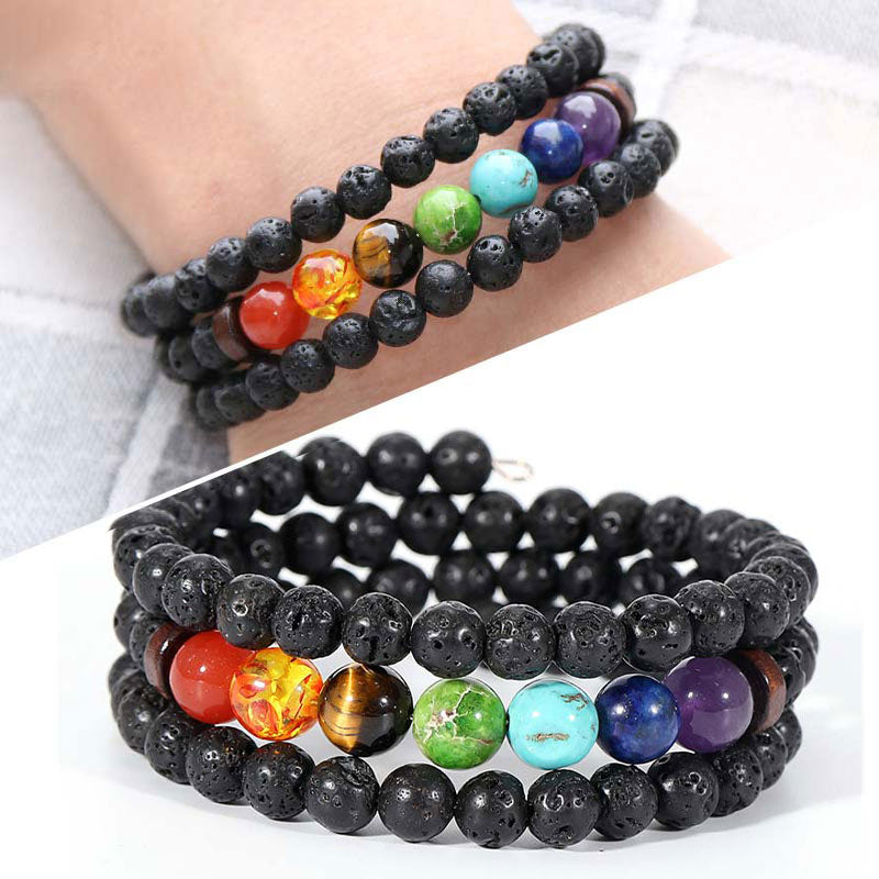 Chakras Natural Crystal Stone Bracelet