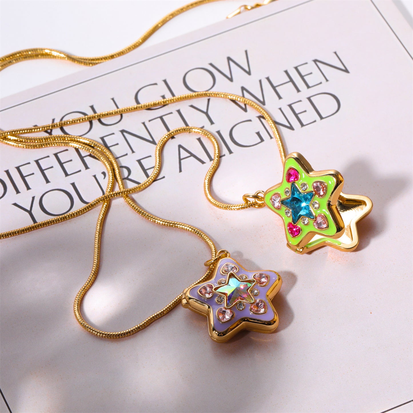 Cute Star Shape Heart Totem Pendant Necklace