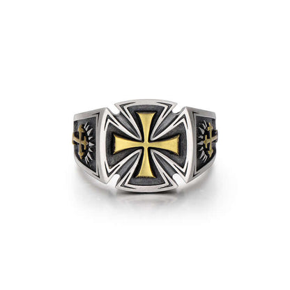 Vintage Men's High Street Cross Sterling Silver Rings