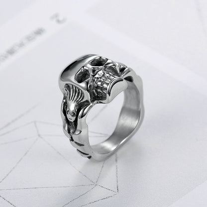 Stainless Steel Women's Skull Ring