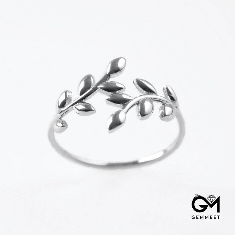 Olive Leaf Branch-Motif Ring