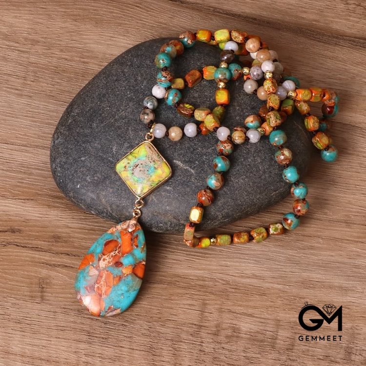 Drop Shaped Oyster Turquoise Mara Necklace