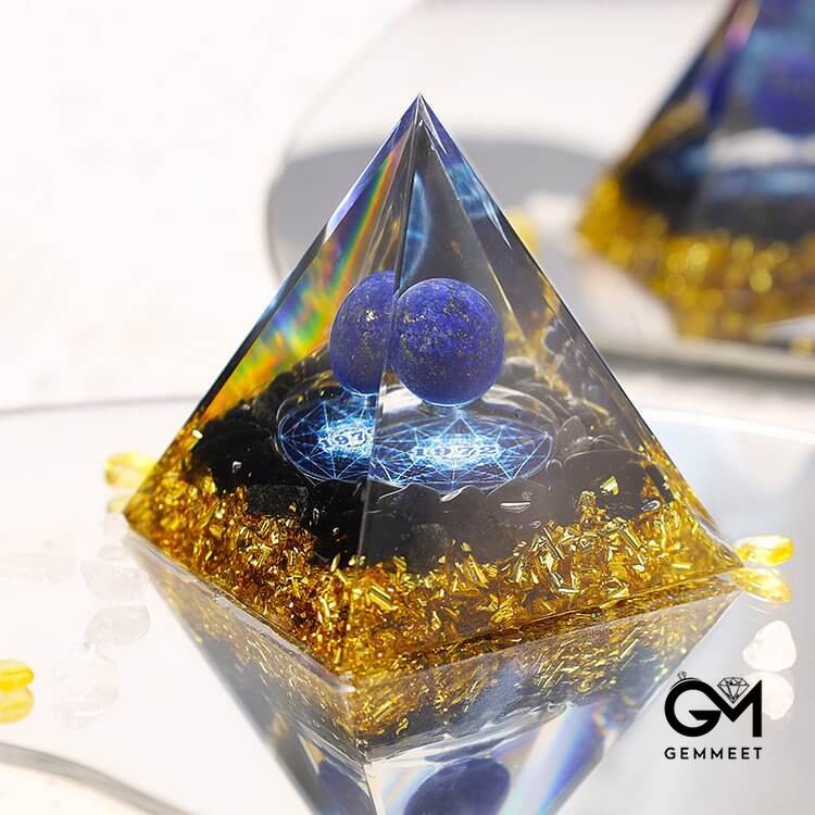 Lapis Lazuli Sphere Letter 1972 Orgone Pyramid