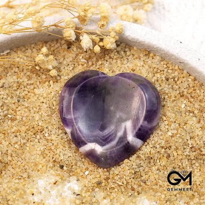 Dream Amethyst Heart Worry Stone