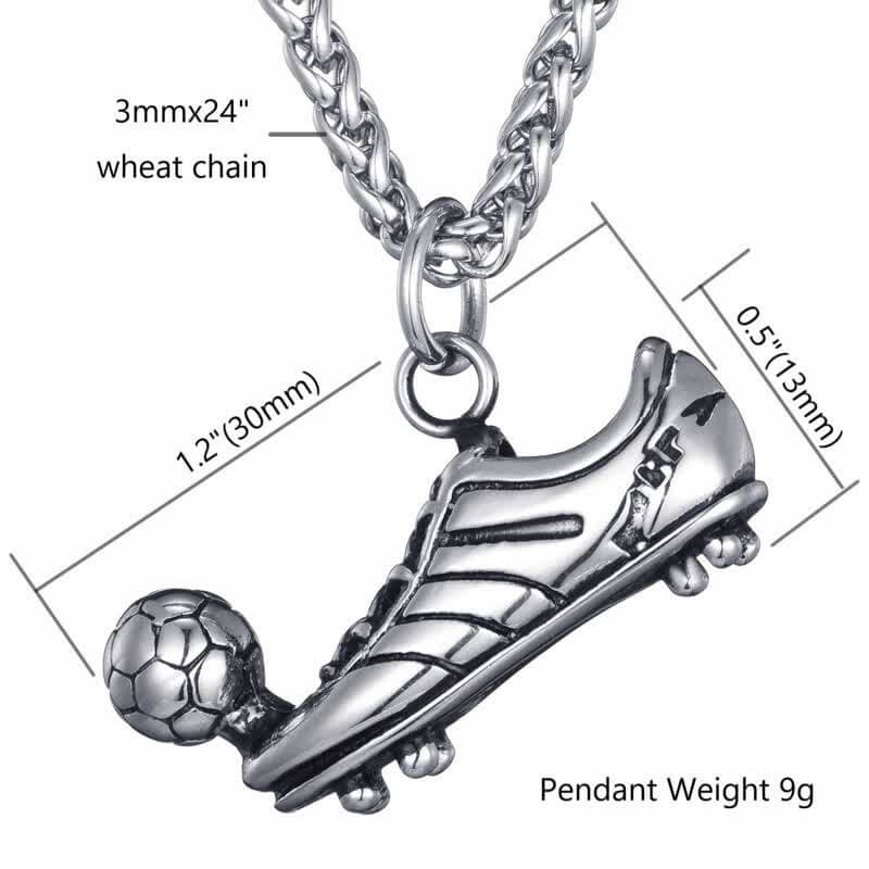 Athlete Sneaker and Soccer Ball Necklace