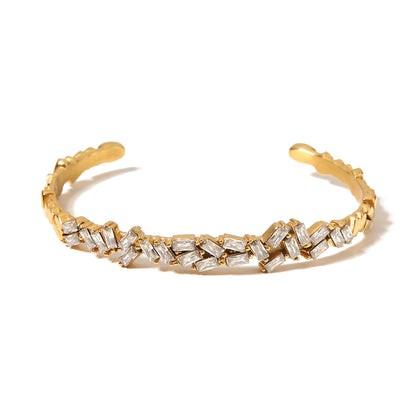 Gold Plated Stainless Steel Woven Love Bracelet