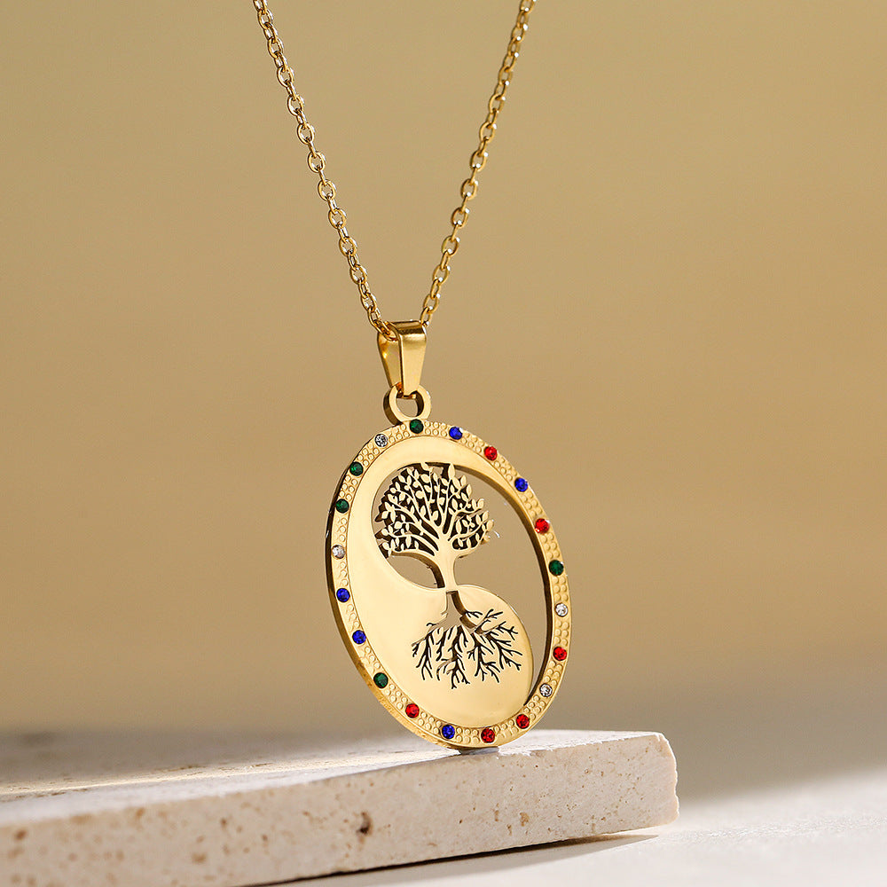 Life of Tree Hollow Pendants Necklace