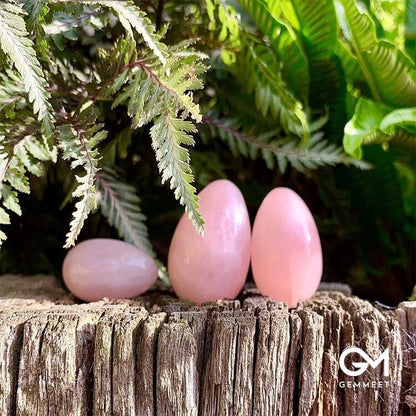 Easter Rose Quartz Dancing Star Crystal Egg