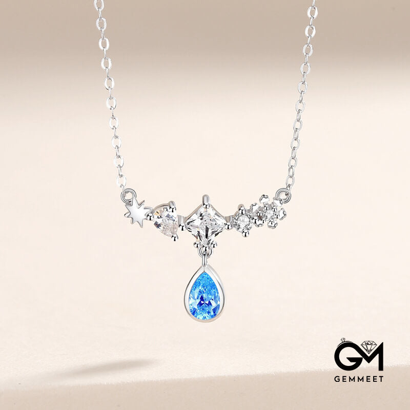 Fairy Tears Water Drop Shaped Zircon Necklace