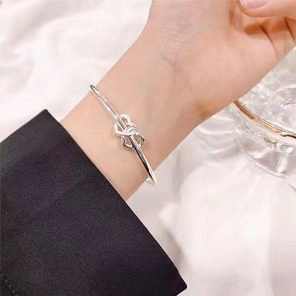 Simple Fashion Double Heart Push-Pull Bracelet