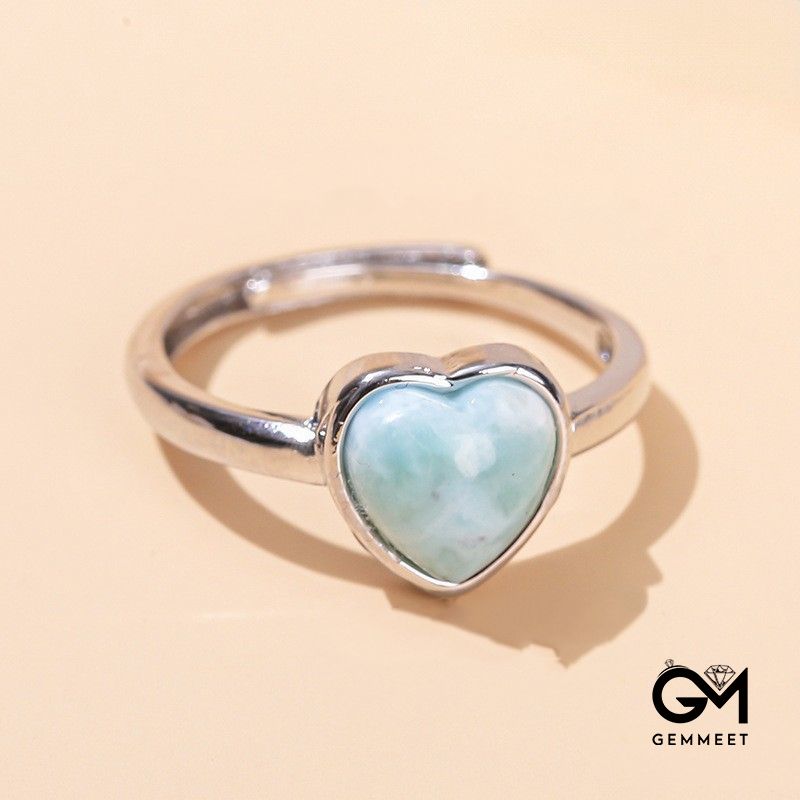 Oval Aquamarine Open Ring