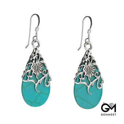 Malachite Turquoise Earrings