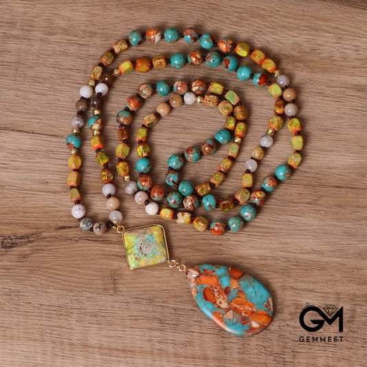 Drop Shaped Oyster Turquoise Mara Necklace