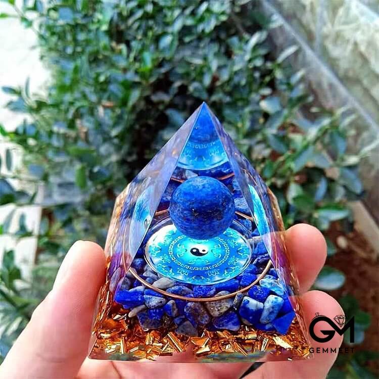 Lapis Lazuli Stone Orgone Pyramid