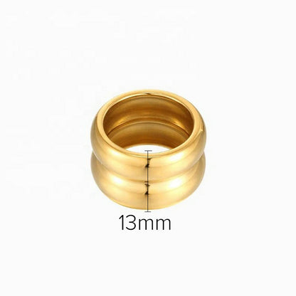 14K Double Layer Titanium Steel Rings