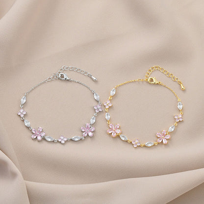 Zircon Petal Bracelet