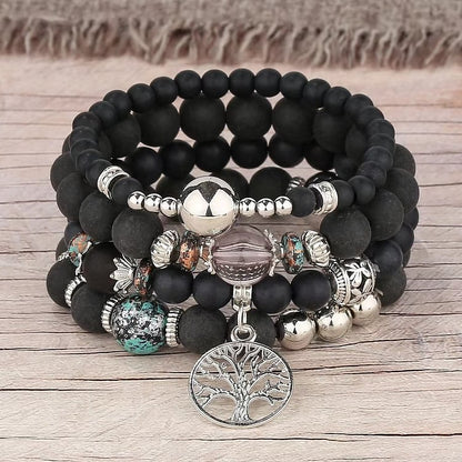 Bohemia Tree Of Life Beaded Bracelet Set