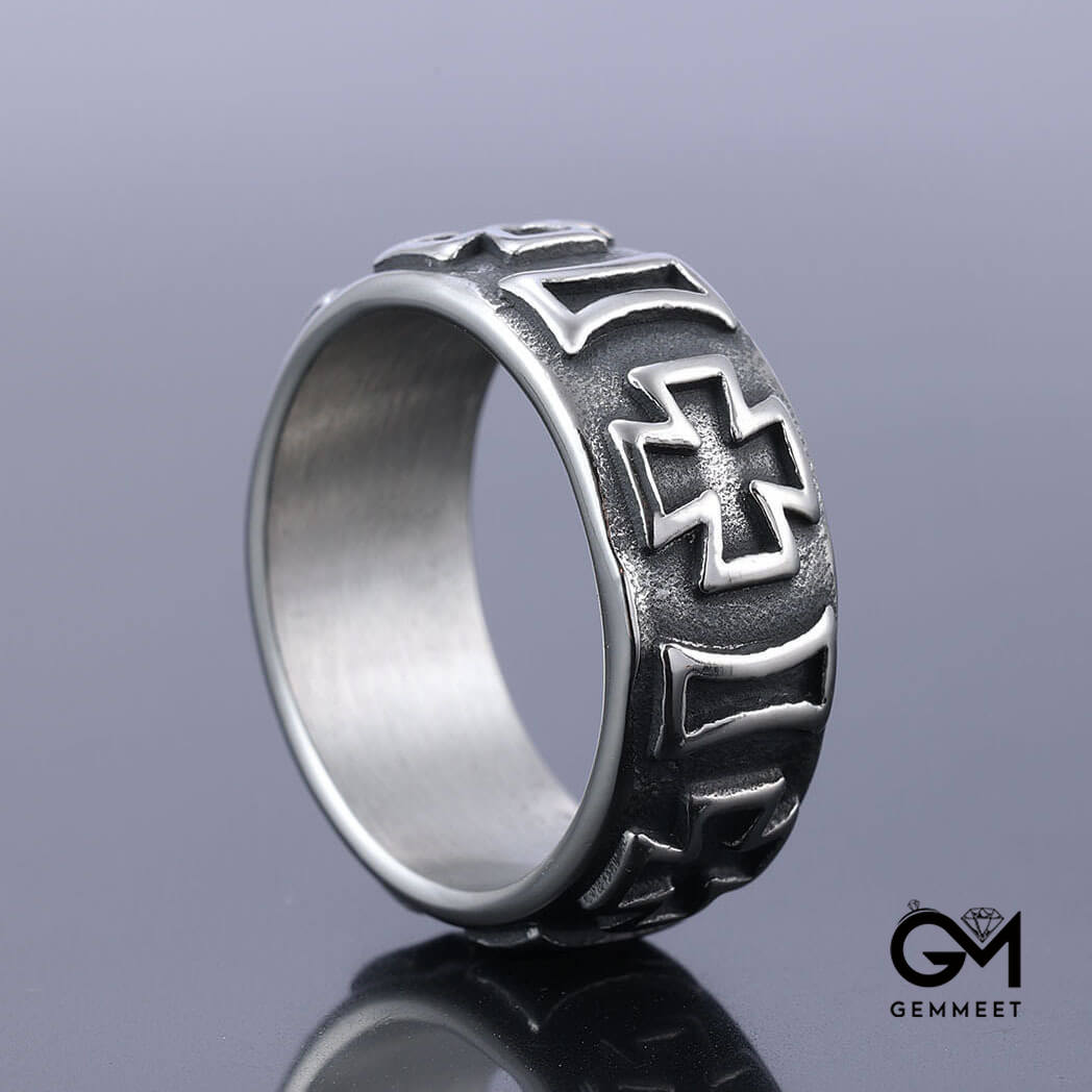 Retro Personality Cross Ring