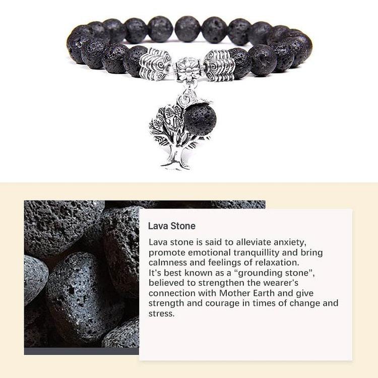 Natural Crystal Tree Of Life Bracelet