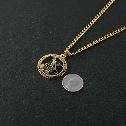 St Michael Catholic Medal Necklace