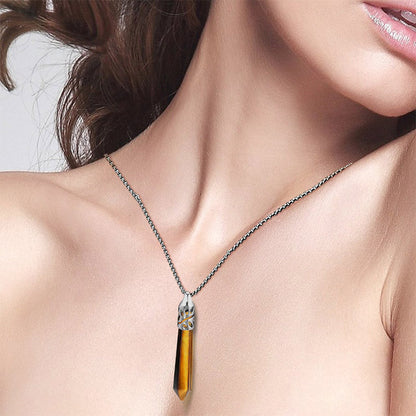 Crystal Bullet Protection Gemstone Necklace