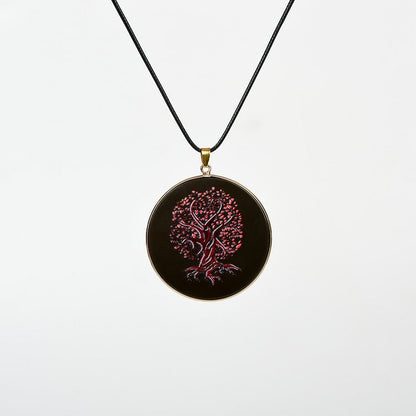 Crystal Hamsa Chakra Tree Of Life Necklace