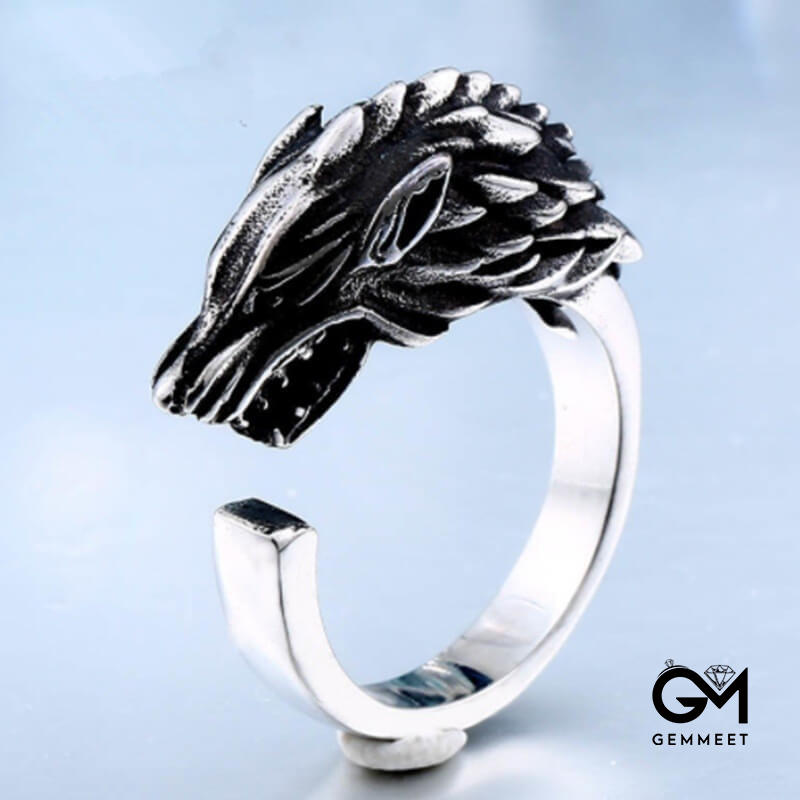 Game of Thrones Ice Wolf House Ring