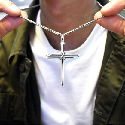 Stainless Nail Cross Necklace