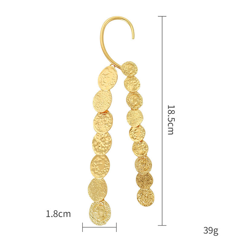 Simple Irregular Multi-layered Round Spliced Earrings