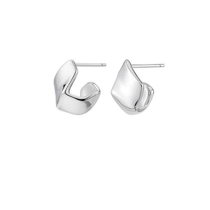 Origami Ear Studs Female Niche Design Earrings Simple Versatile Intellectual Earrings