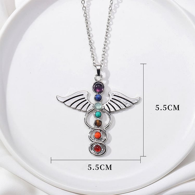 Wing 7 Chakra Healing Necklace