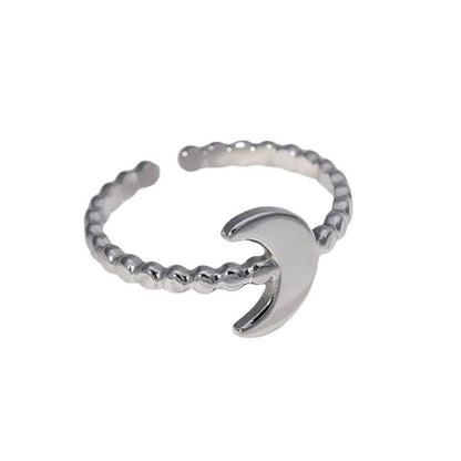 Cute Moon Shape Adjustable Ring