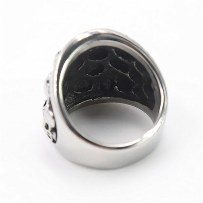 Stainless Steel Ring with Small Skull