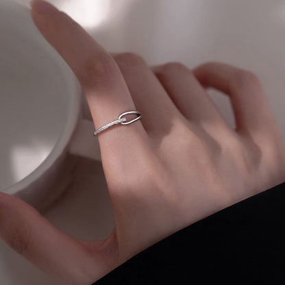 Vegan Circle Fashion Light Luxury Open Ring