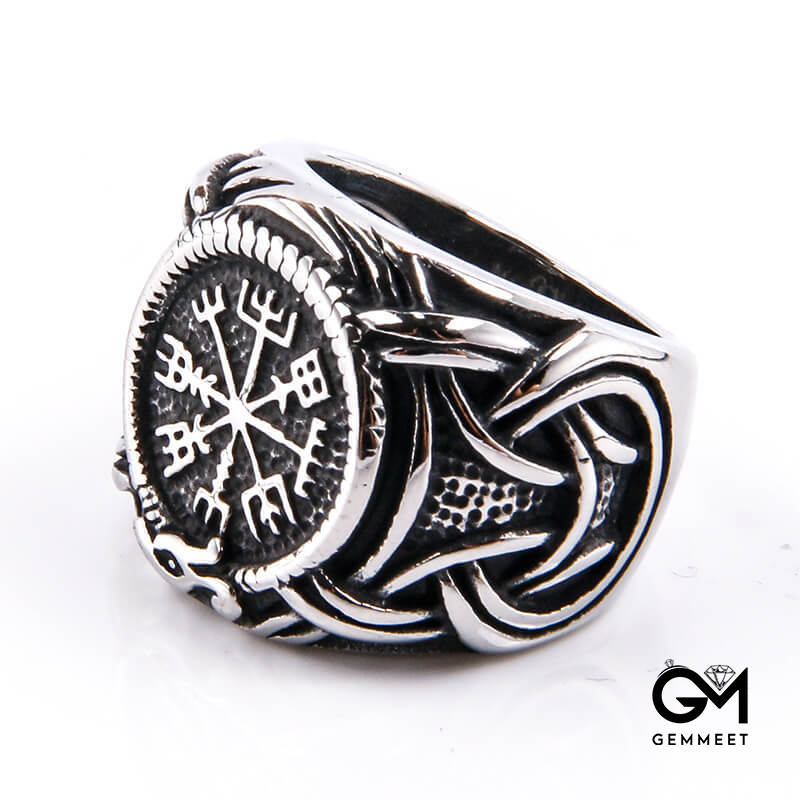 Viking Myth Horn Titanium Steel Men's Ring