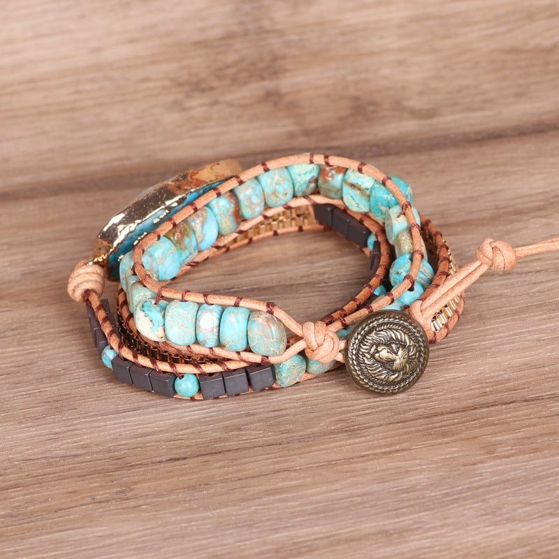 Turquoise Woven Five-layer Bracelet