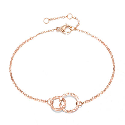 Simple Stainless Steel Round Hollow Bracelet