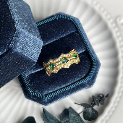 Gold-plated Zircon Safre Vintage Ring