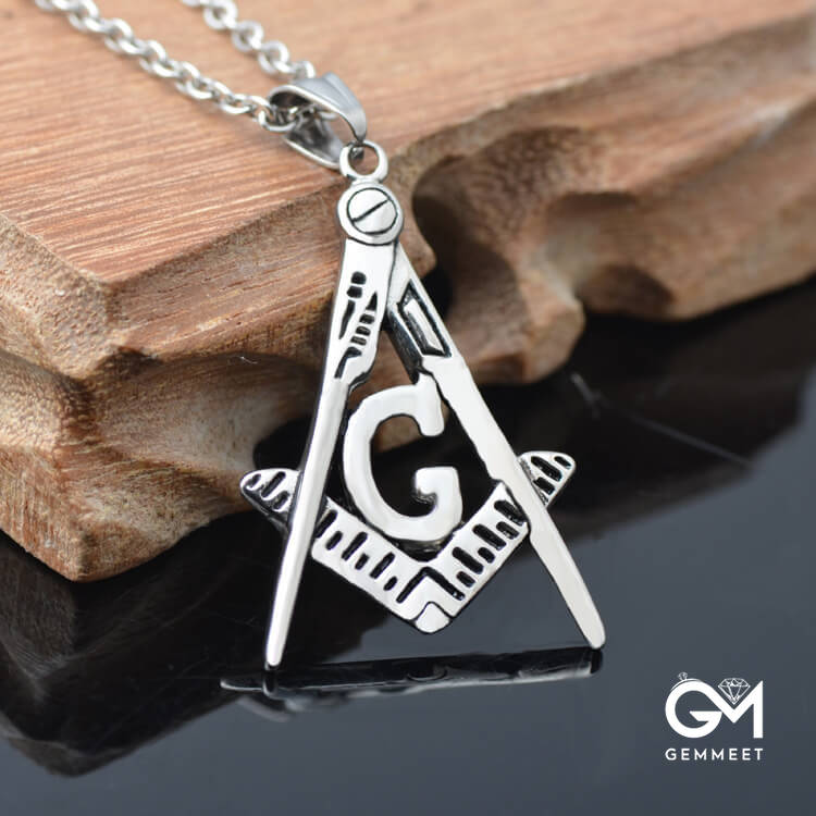 Titanium Steel Masonic Necklace for Men