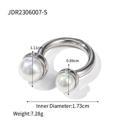 Big & Small Pearl Adjustable Ring