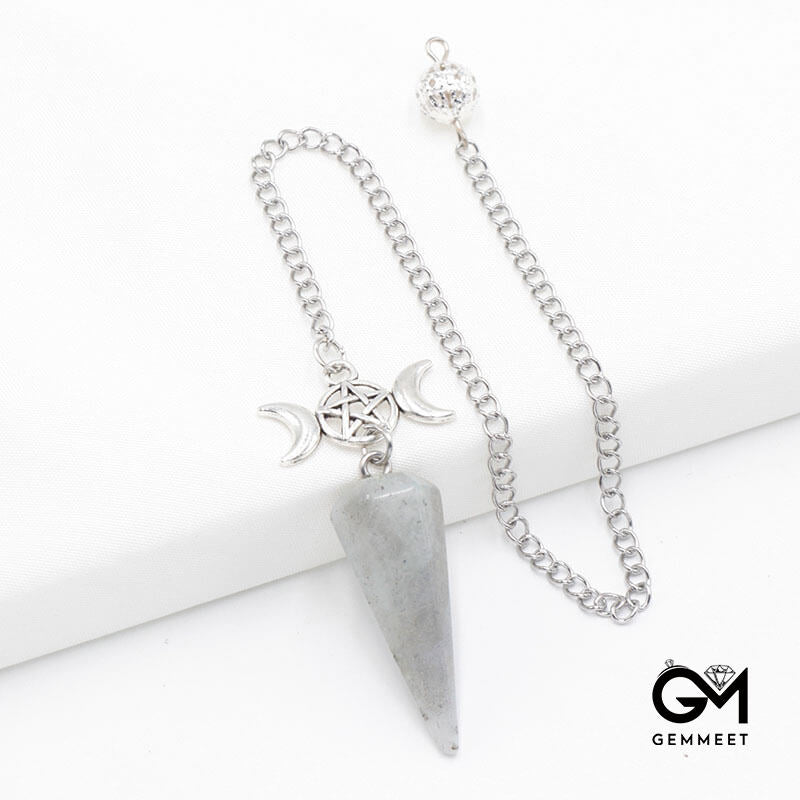 Crystal Conical Star Moon Spirit Pendulum