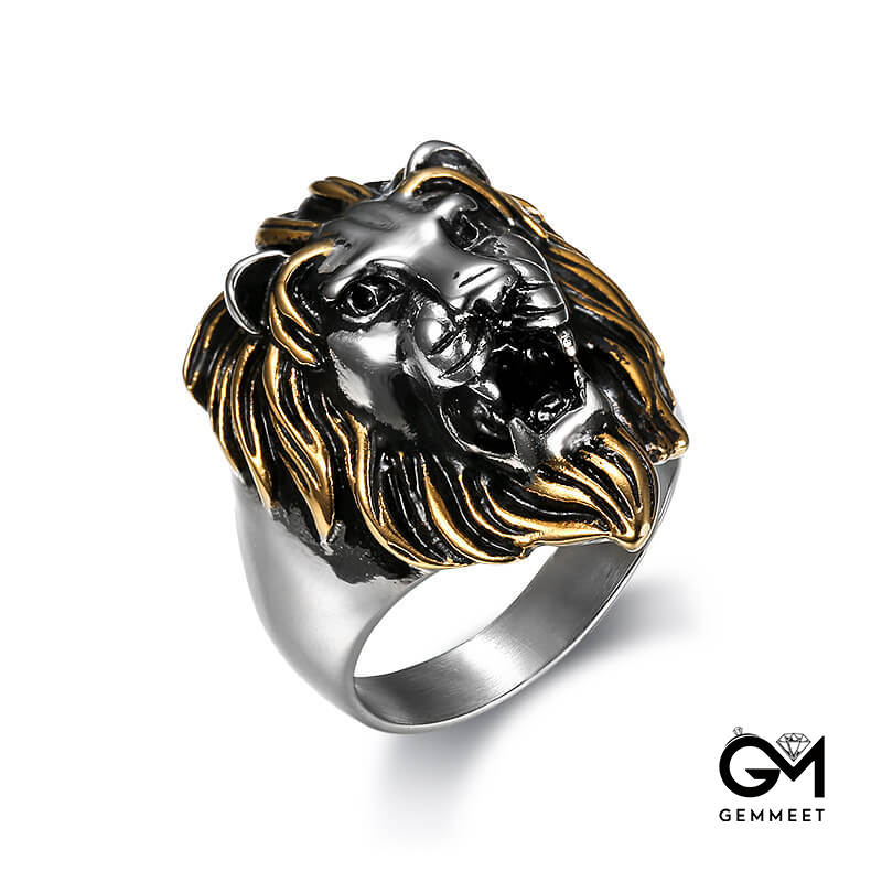 Lion Head Manly Ring