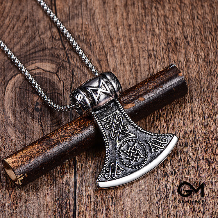 Titanium Steel Hokkaido Wekyo Axe Necklace