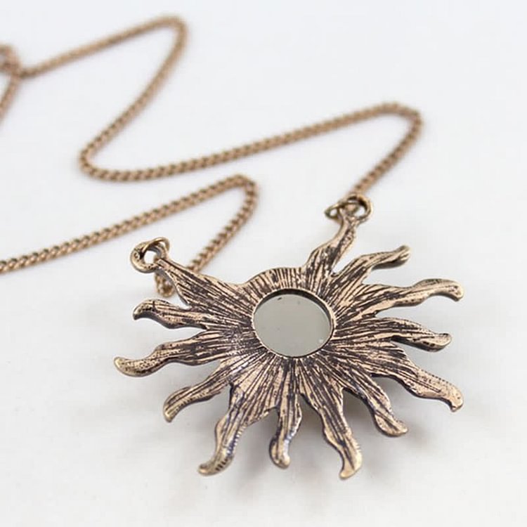 Bohemia Vintage Moonstone Sun Moon Necklace