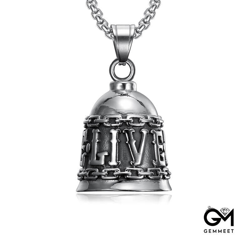 Stainless Steel Character English Bell Pendant