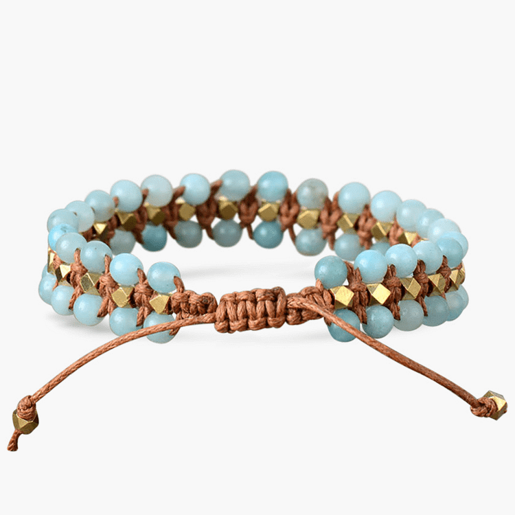 Creative Healing Amazonite Beads Cord Bracelet