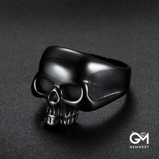 Stainless Steel Multi-colored Small Skull Ring